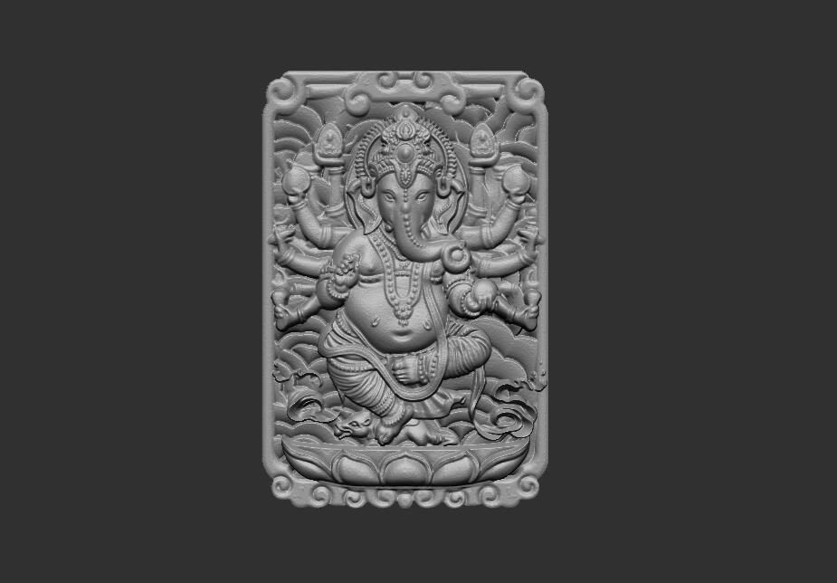 jade carving 3D print model_1