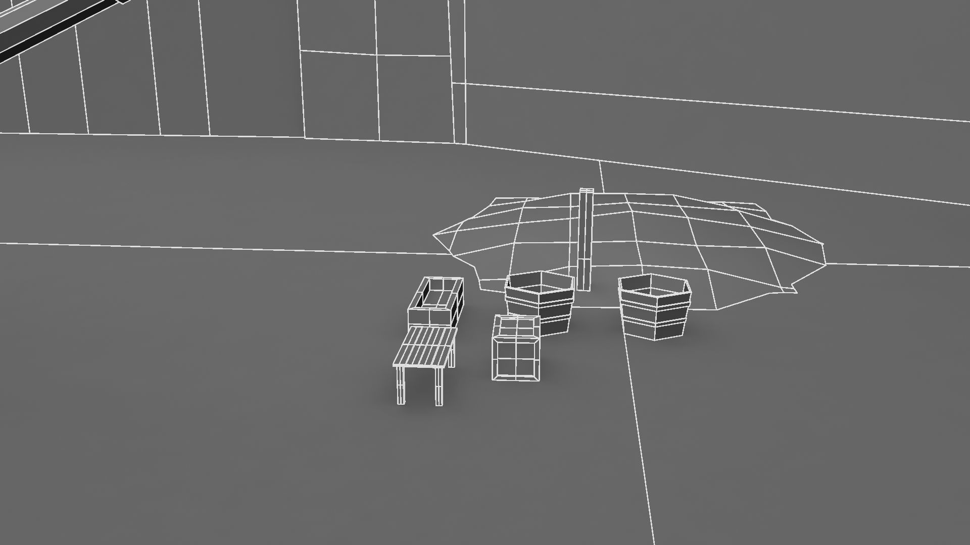 Castle cannons in courtyard of medieval 3D model_21