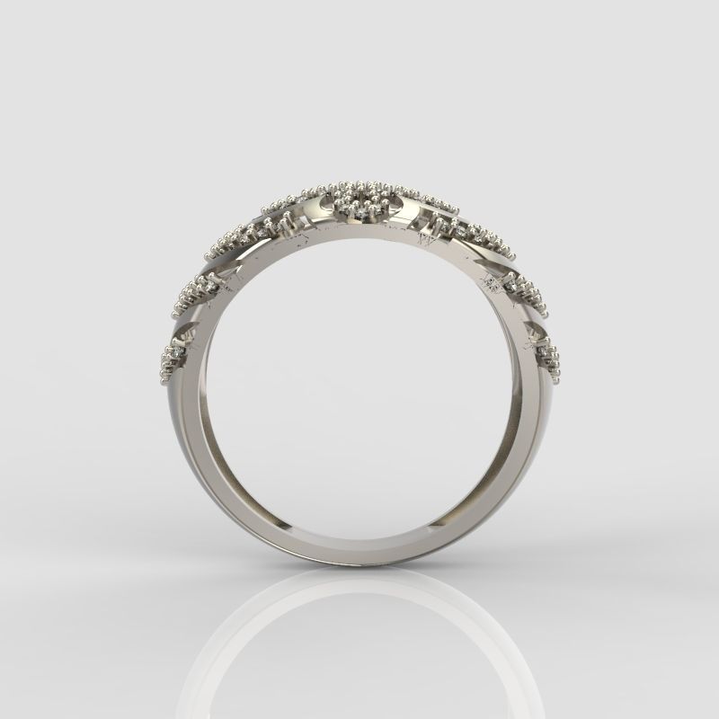 Women Diamond ring design cross 3dm stl 3D print model 3D print model_22