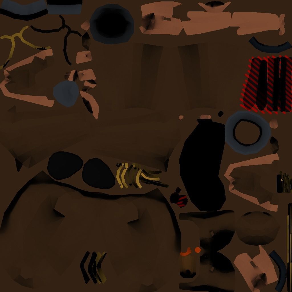 Monkey Gangster Low-poly 3D model_13