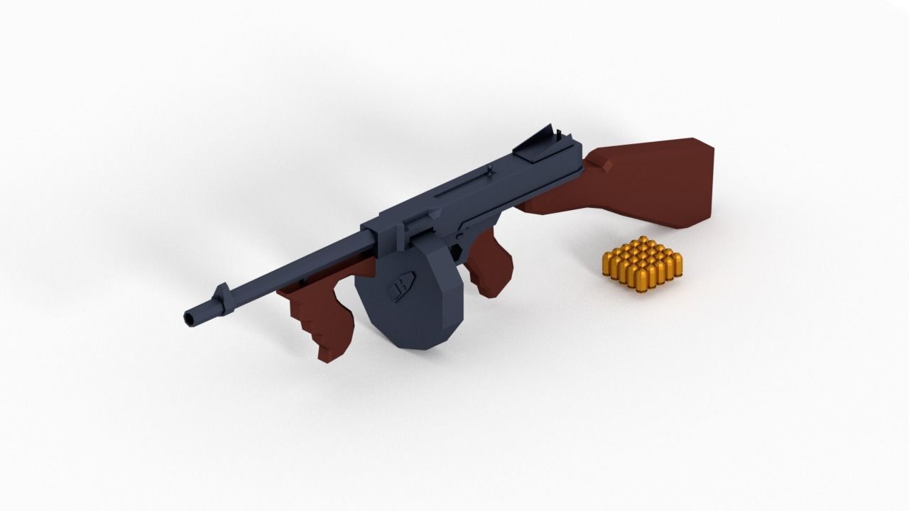 Monkey Gangster Low-poly 3D model_10