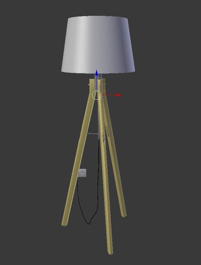Floor Lamp Loft Industrial 3D model_1