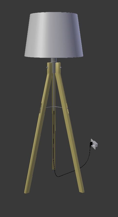Floor Lamp Loft Industrial 3D model_3