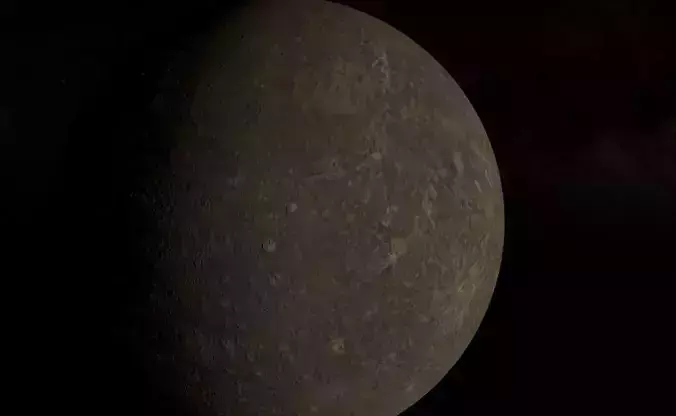 Mercury ball in night sky 3D model