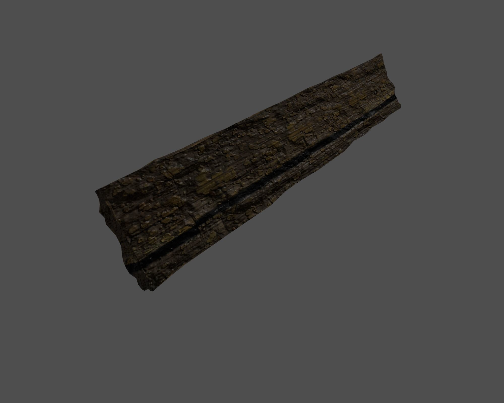 Rotten wood 2 Low-poly 3D model_2