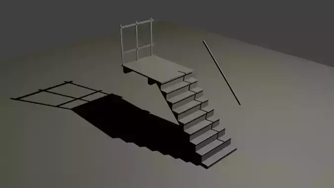 Simple lowpoly stairscase