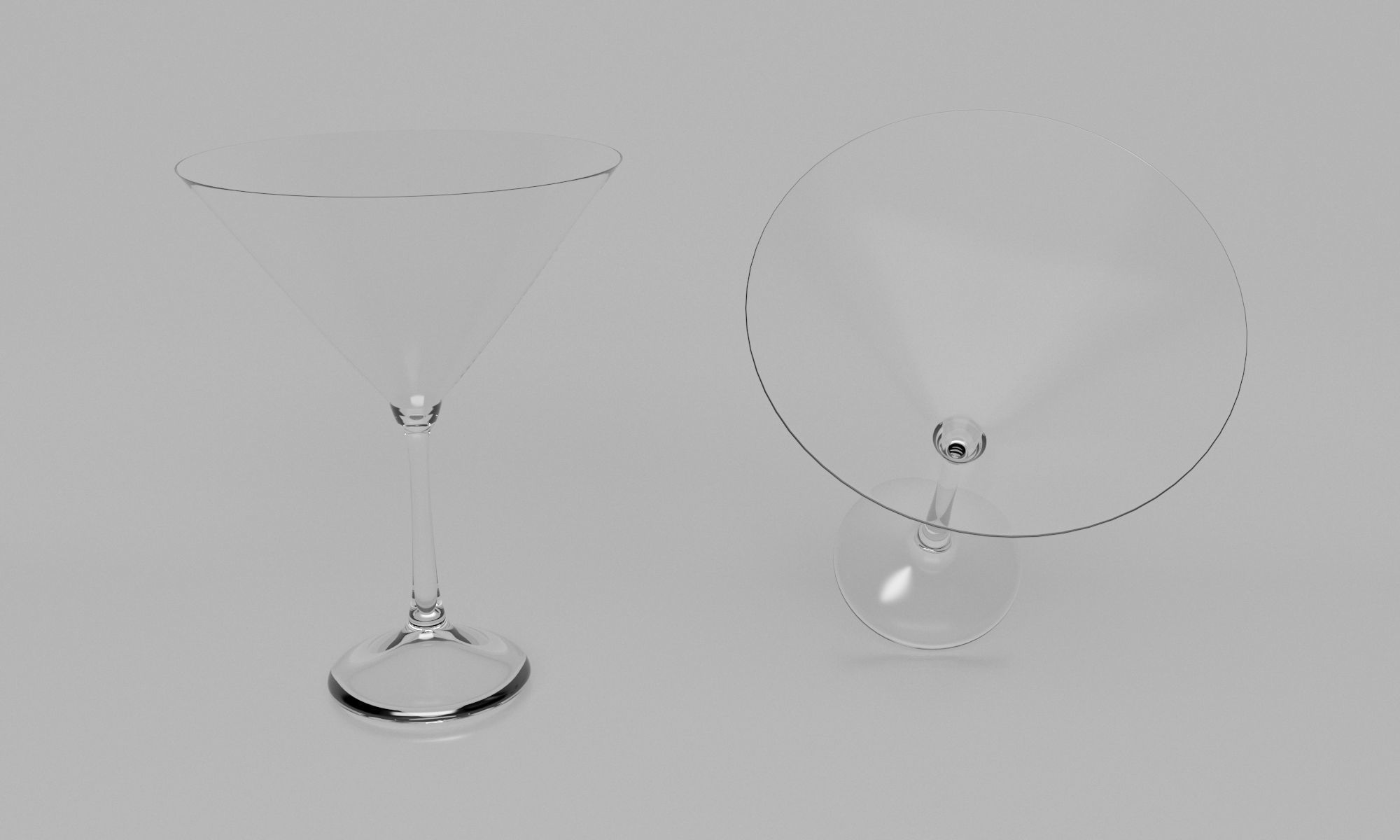 martini glasses 3D model CGTrader