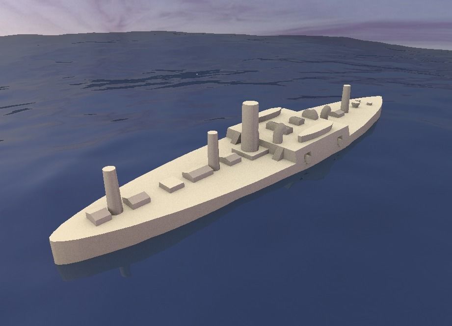 Ironclad Sete de Setembro 3D print model_7