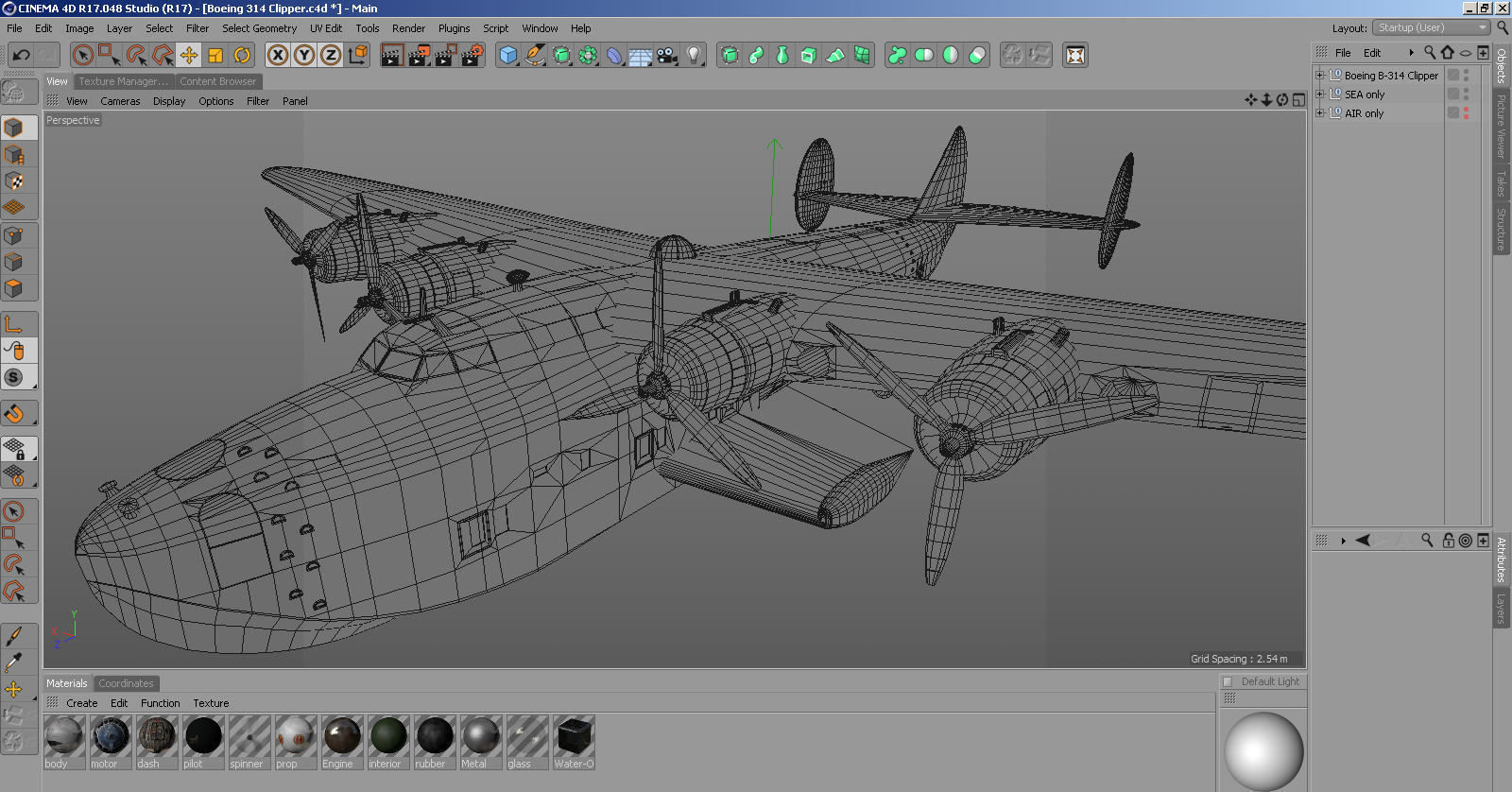 Boeing B-314 Clipper - C-98 3D model_13