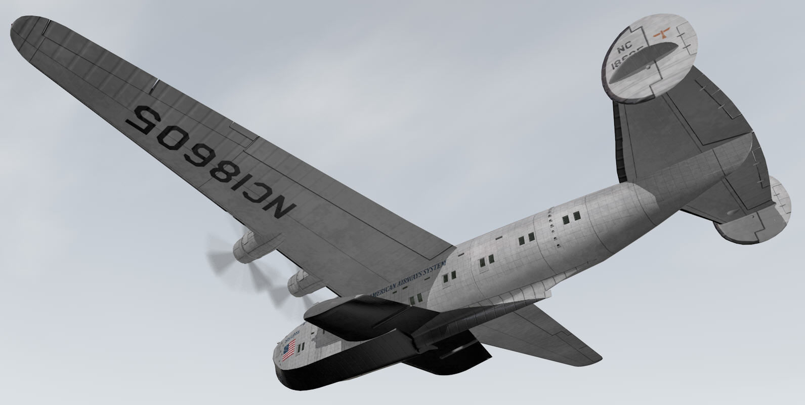 Boeing B-314 Clipper - C-98 3D model_12