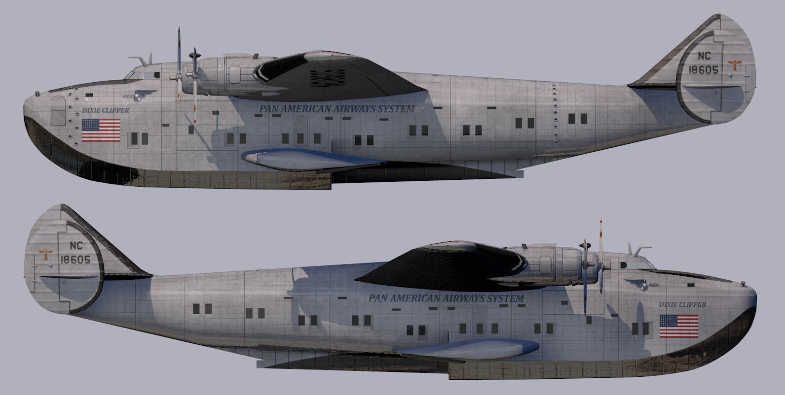Boeing B-314 Clipper - C-98 3D model_6