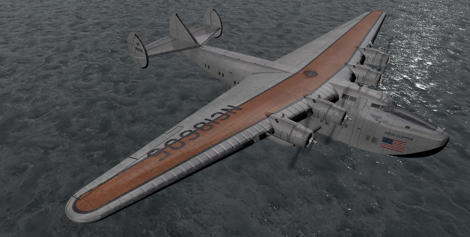 Boeing B-314 Clipper - C-98 3D model_9