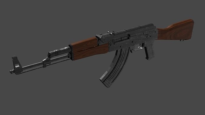Ak-47 ak - rifle Low-poly 3D model