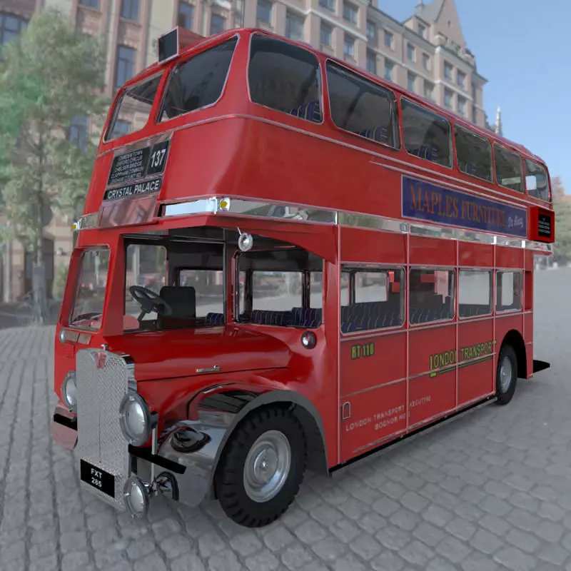 Bus AEC London Studio Max 3D model