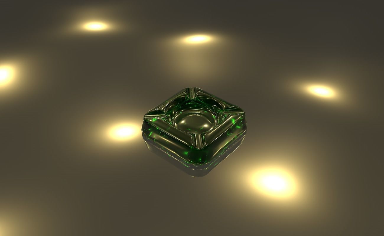 Ashtray glass 3D model_12