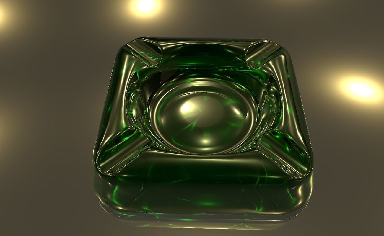 Ashtray glass 3D model_9