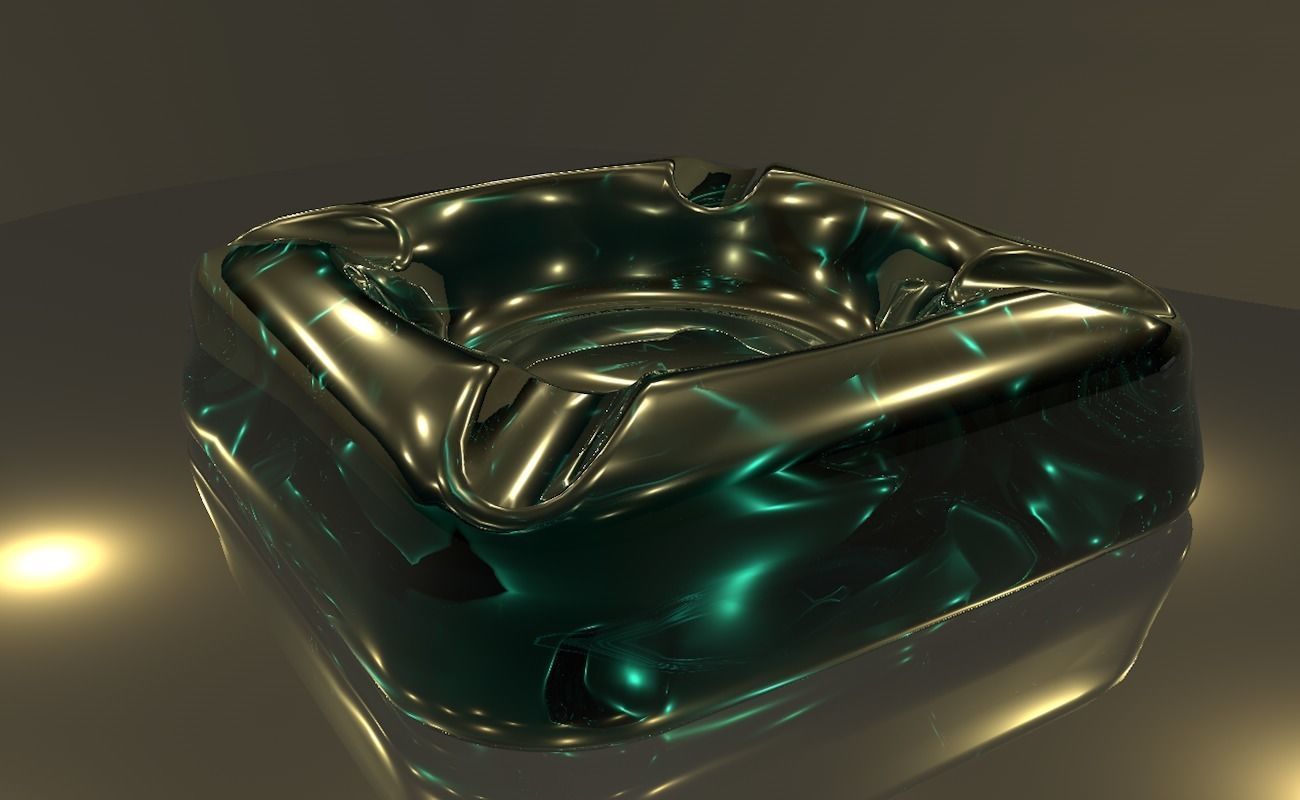 Ashtray glass 3D model_7
