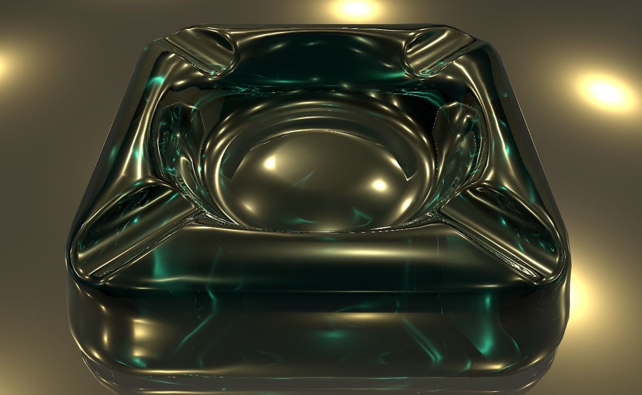 Ashtray glass 3D model_16