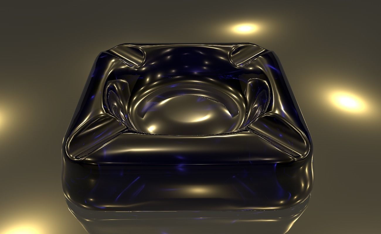 Ashtray glass 3D model_36