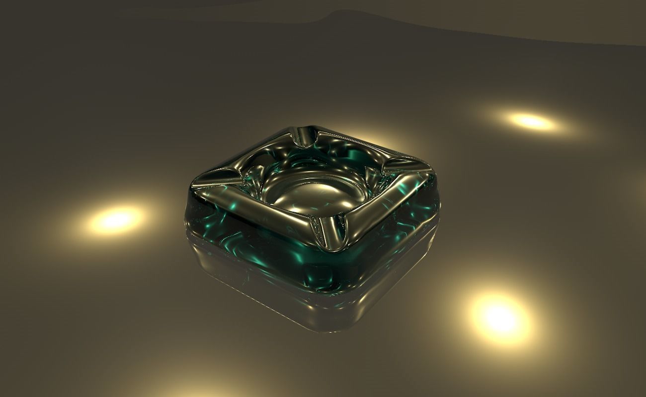 Ashtray glass 3D model_1