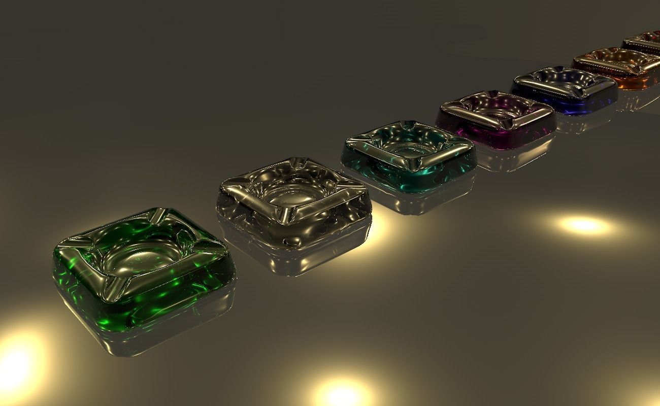 Ashtray glass 3D model_40