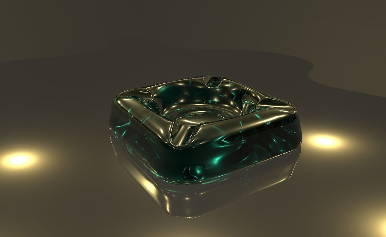Ashtray glass 3D model_3