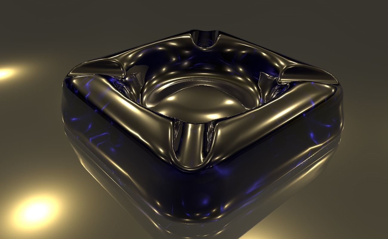 Ashtray glass 3D model_37