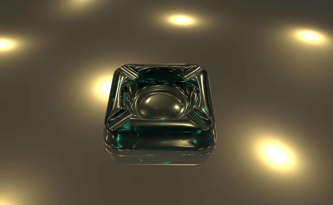 Ashtray glass 3D model_2