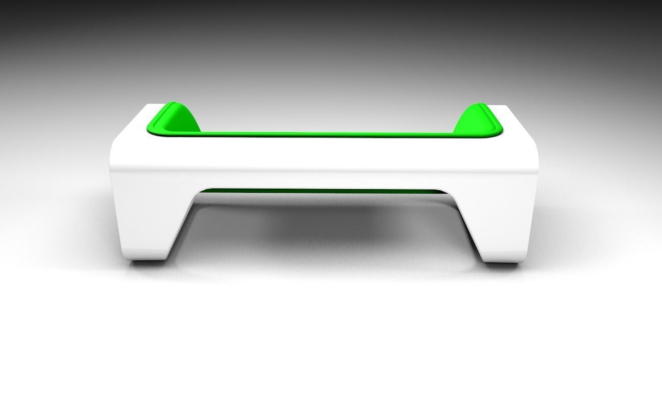 Green sofa 3D model_2