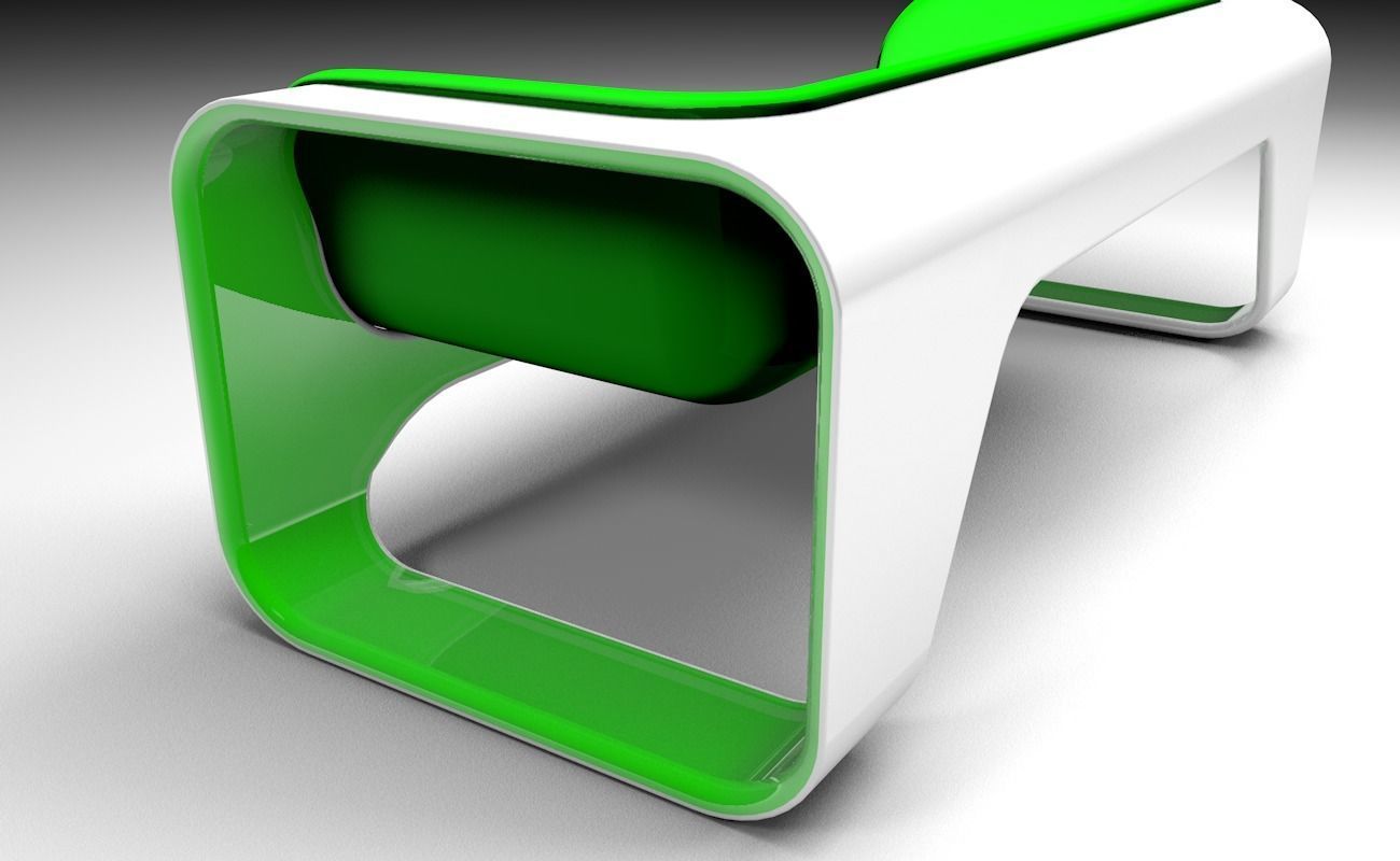 Green sofa 3D model_1