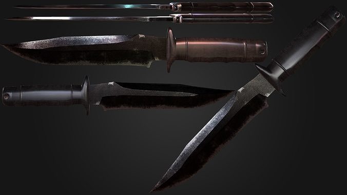Knife SOG TigerShark Low-poly 3D model