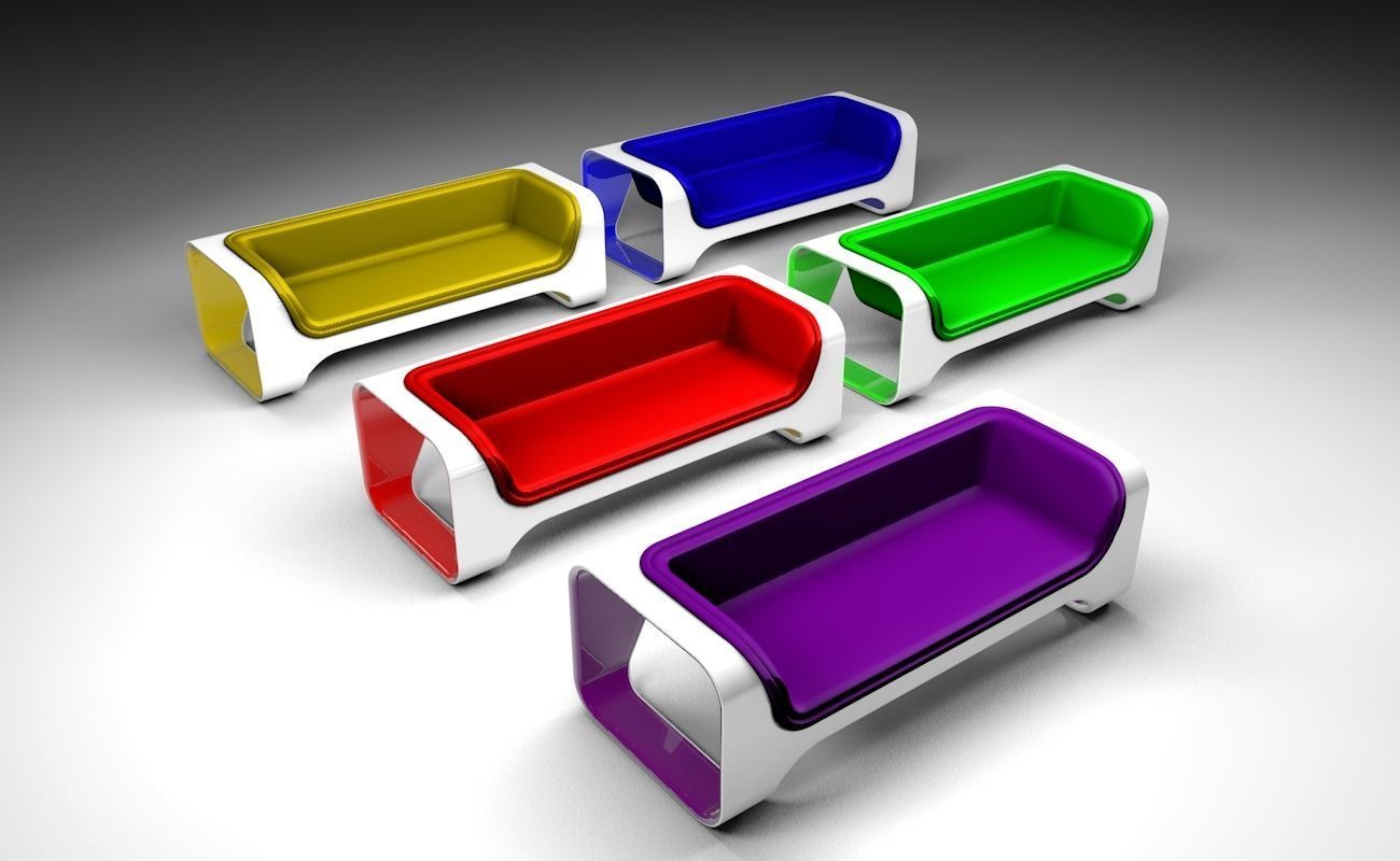 Sofa pack 3D model_2