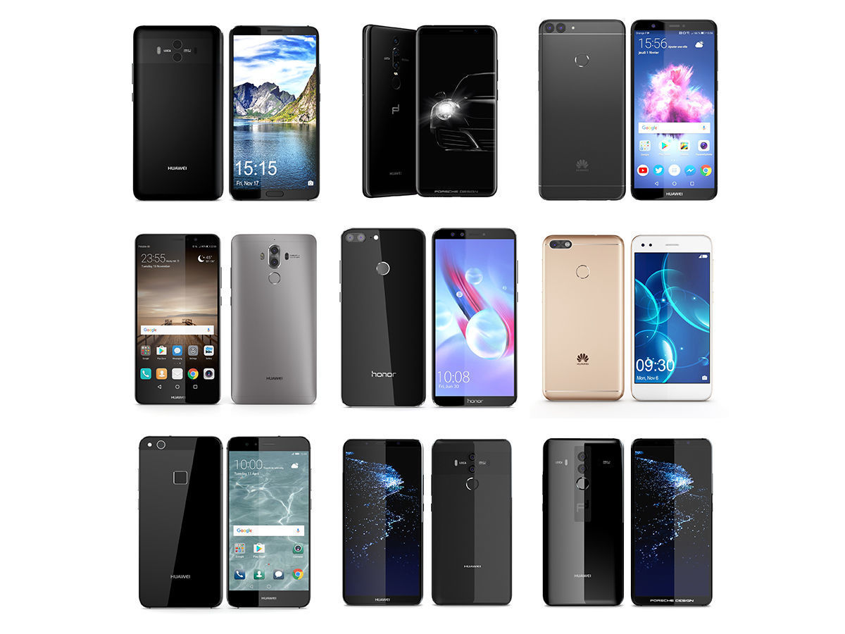 Huawei Smartphone Collection 16 Models CGTrader Huawei Smartphone Collection 16 Models CGTrader