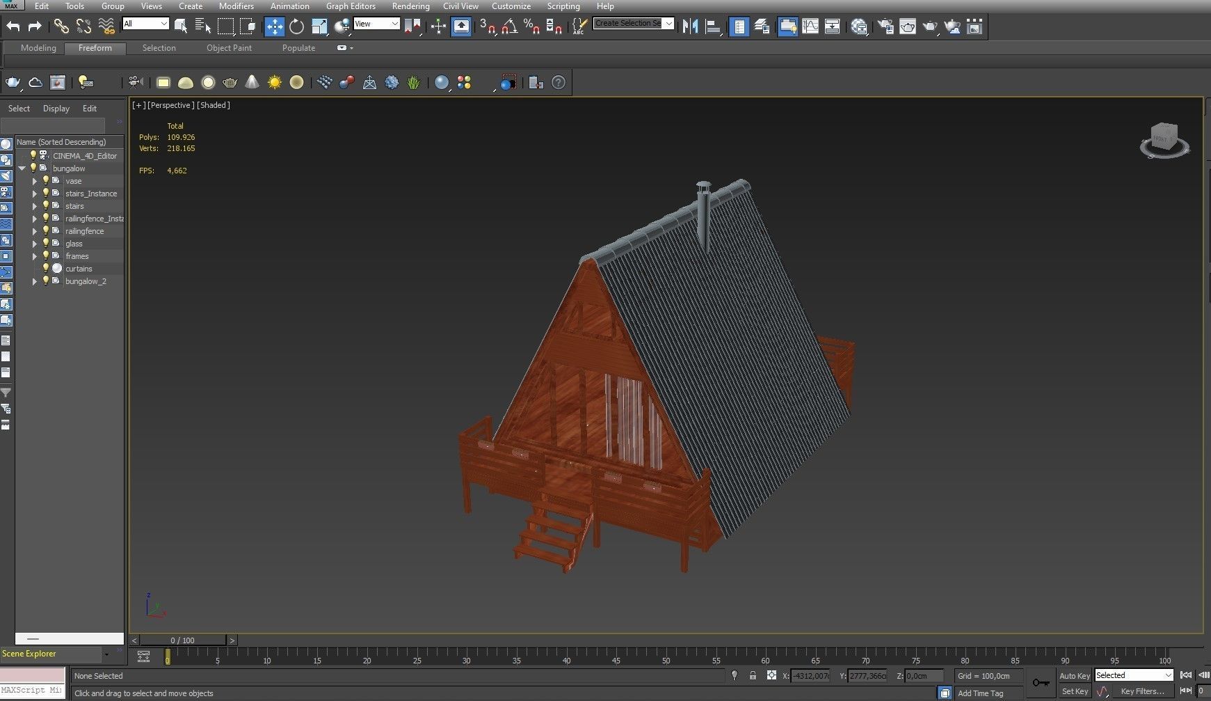 Bungalow House 3d model 3D model_18