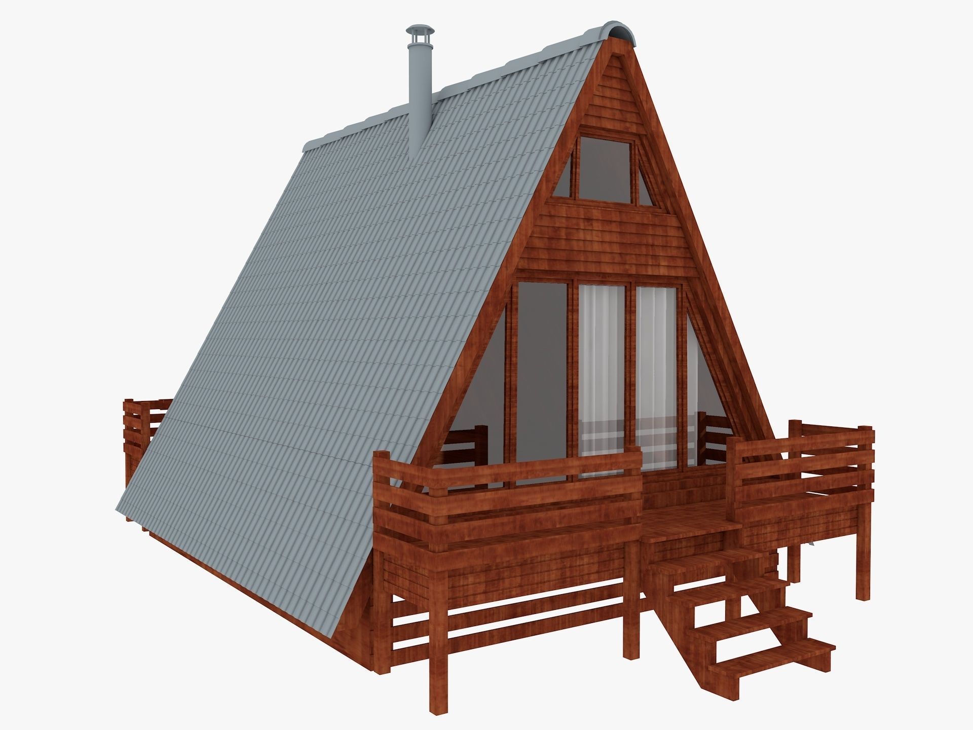 Bungalow House 3d model 3D model_2