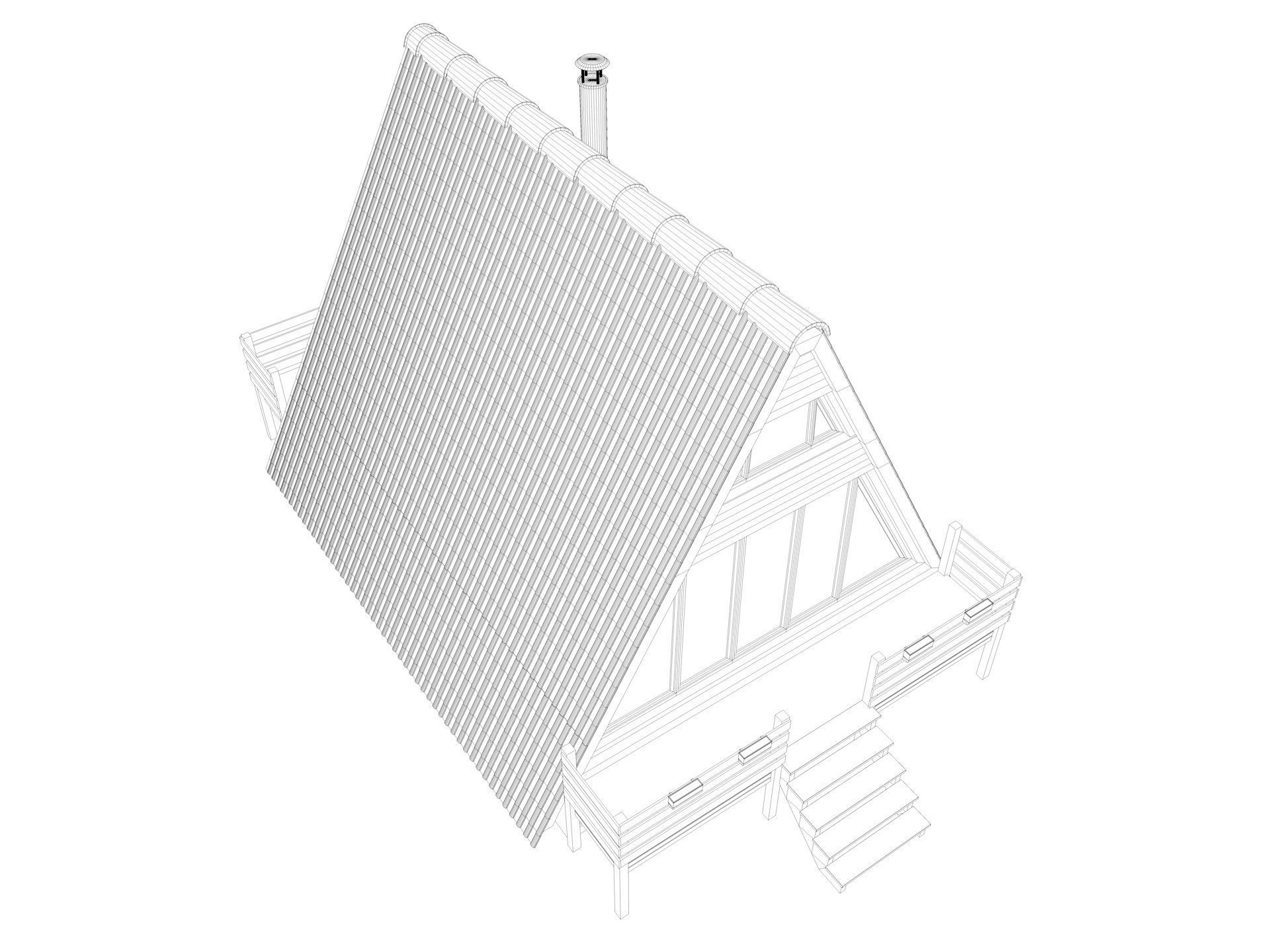 Bungalow House 3d model 3D model_14