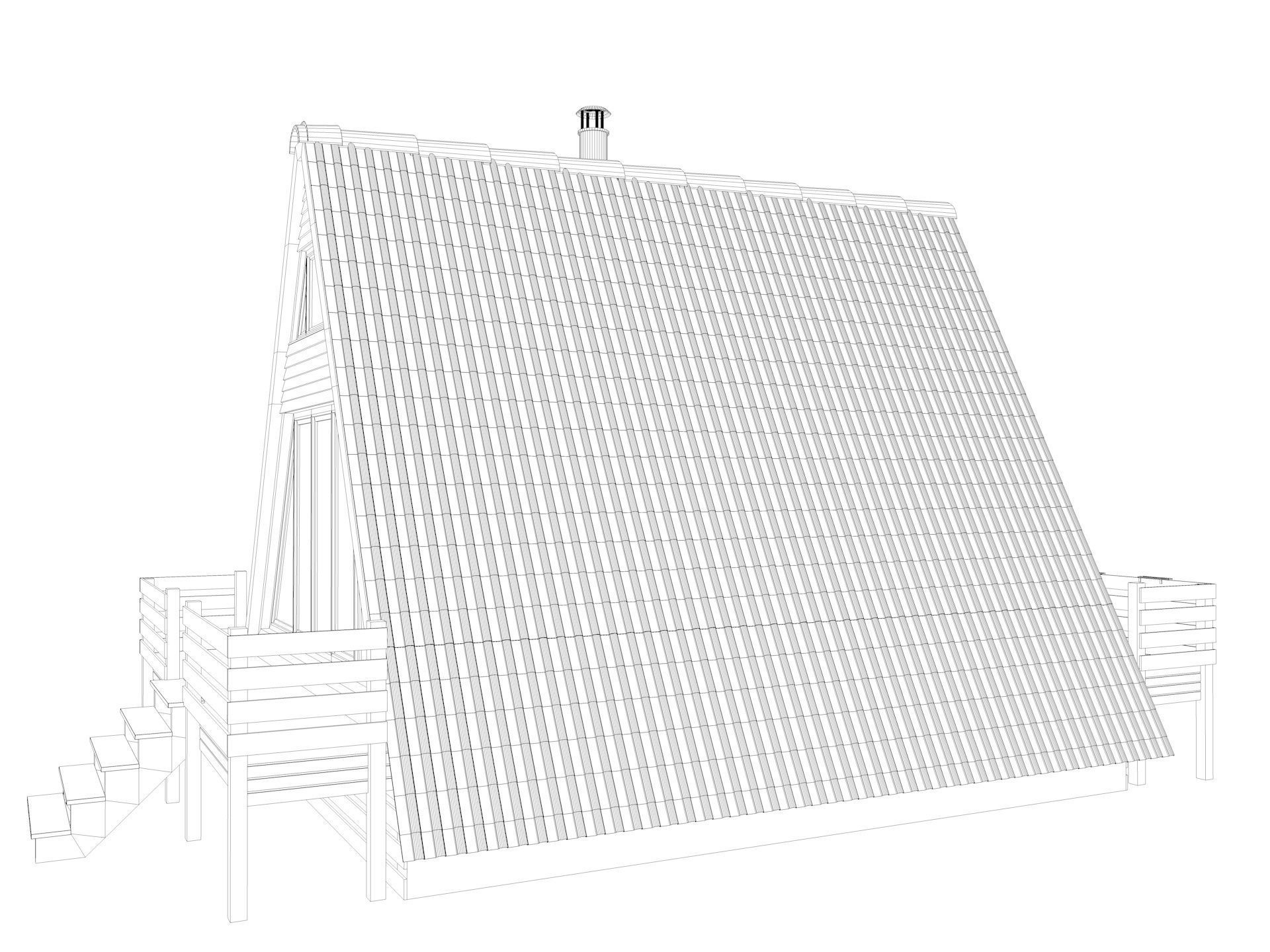 Bungalow House 3d model 3D model_12