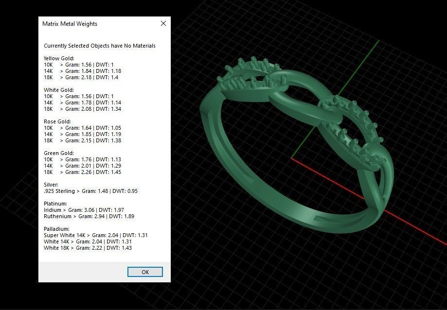 Women Diamond ring Cuban chain design 3dm stl 3D print model 3D print model_22