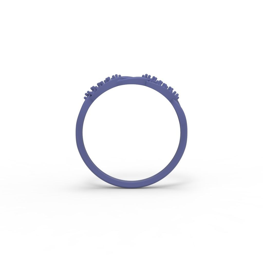 Women Diamond ring Cuban chain design 3dm stl 3D print model 3D print model_19