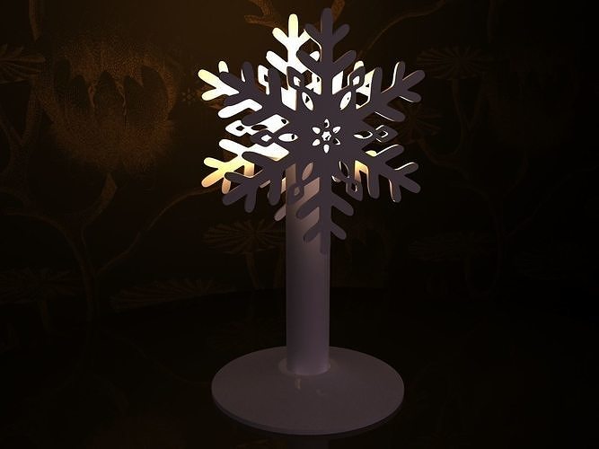 Candlestick - Snowflake 3D print model