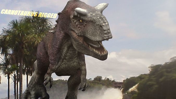 Carnotaurus Rigged 2018 3D model