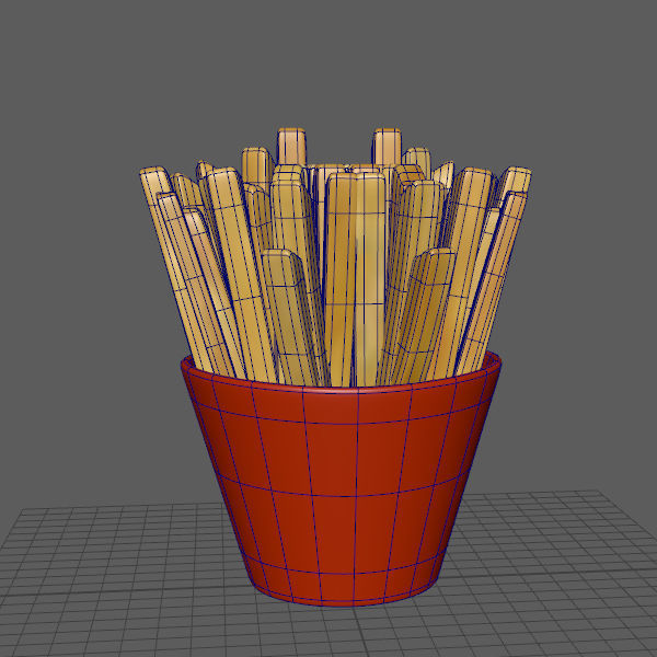 French fries 3D model_2