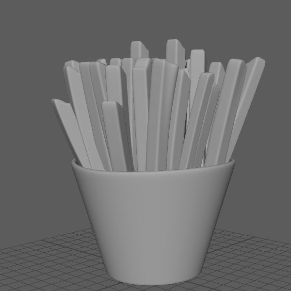 French fries 3D model_6
