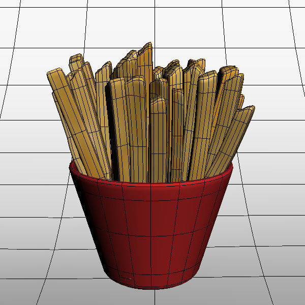 French fries 3D model_4