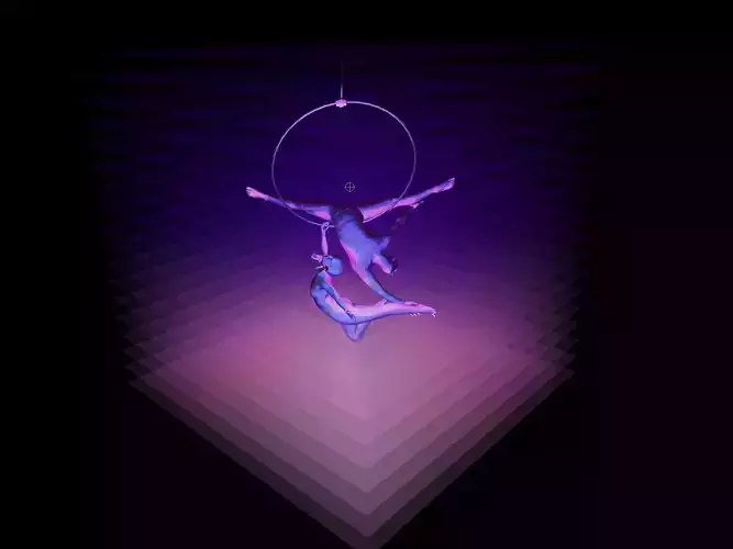 aerialist man and woman