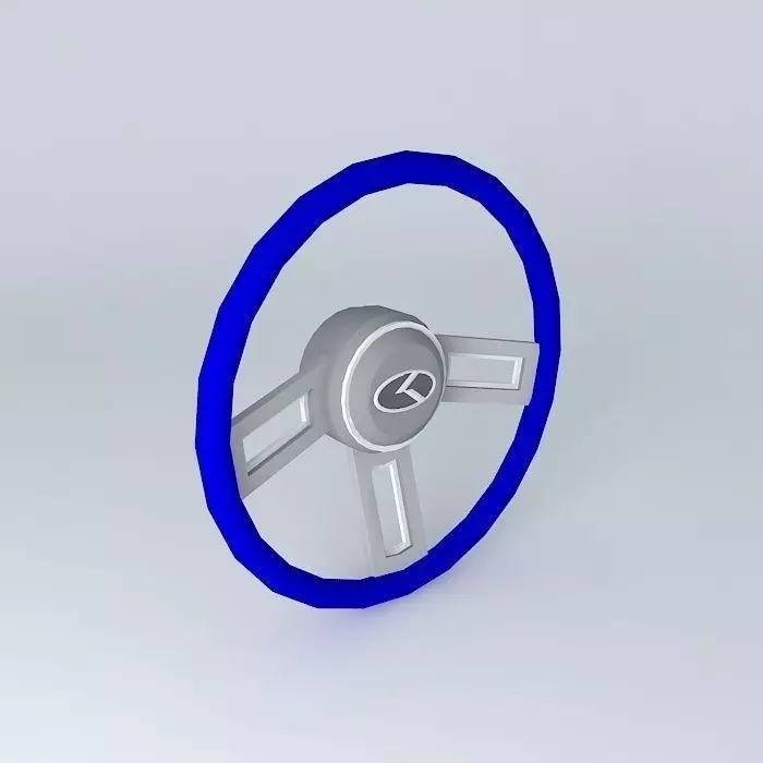 3-spoke steering wheel with K logo Free 3D model