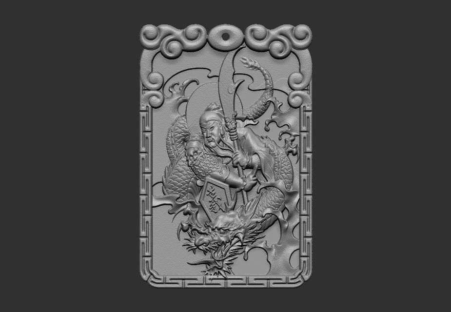 jade carving 3D print model_1