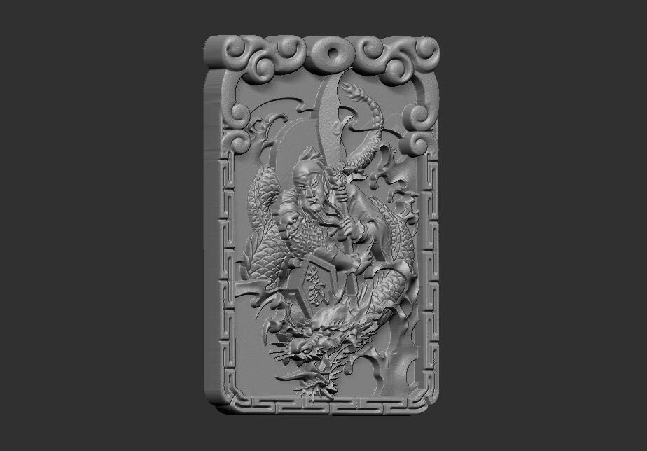 jade carving 3D print model_2