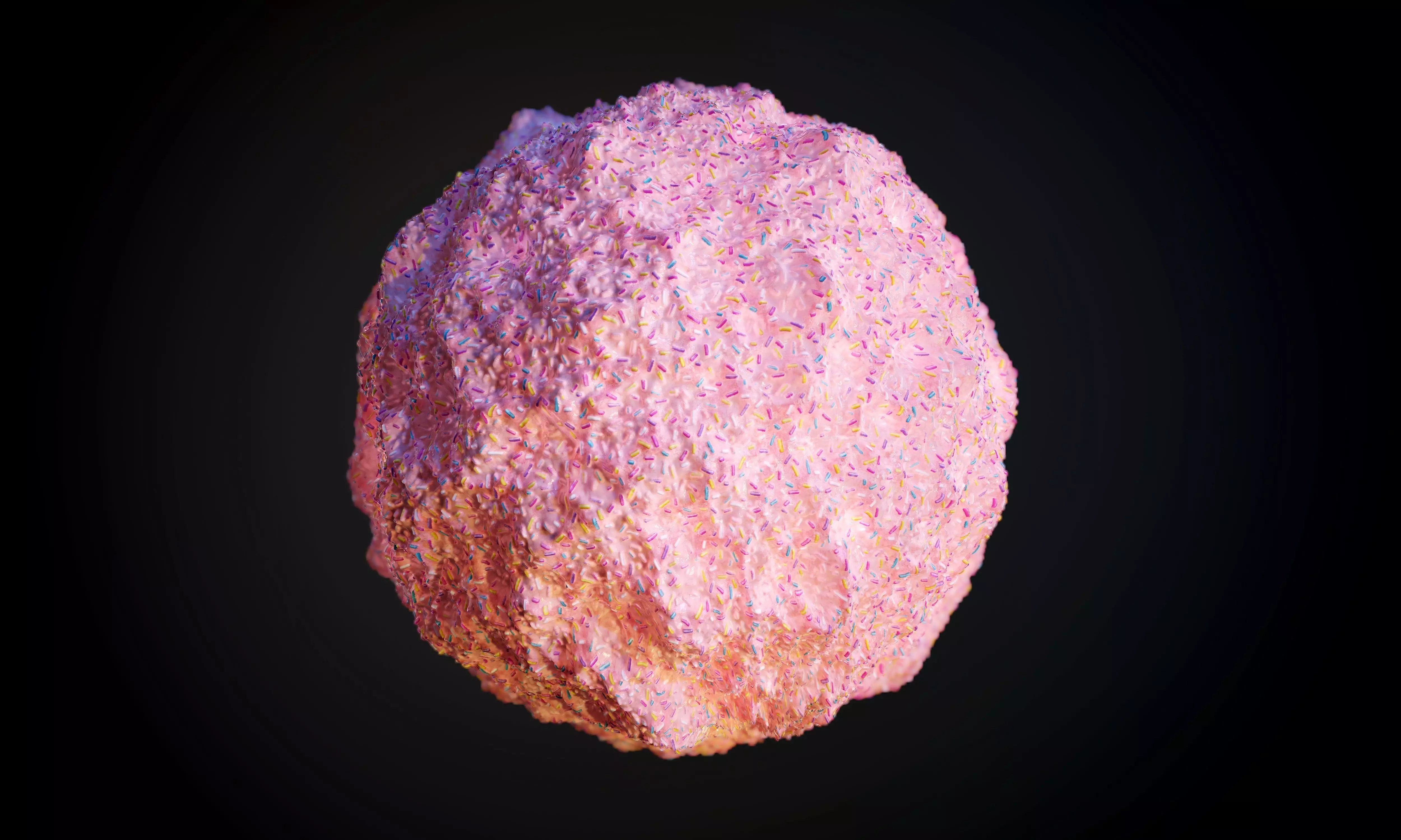 Food Ice Cream Strawberry Seamless PBR Texture Texture_0