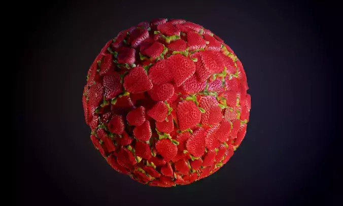 Food Strawberry Seamless PBR Texture